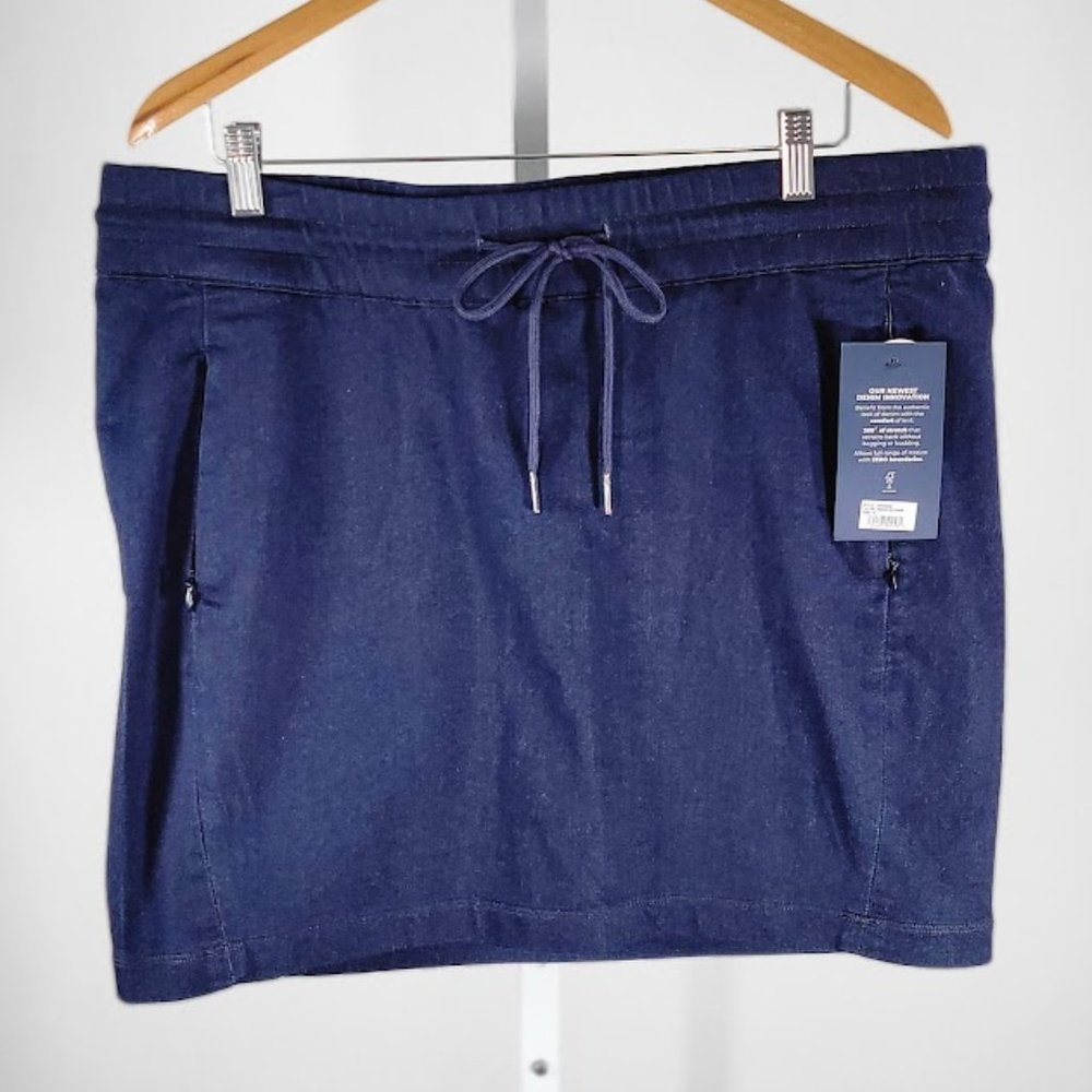 LIVERPOOL Indigo pull on skort Sz 1X NEW - Picture 2 of 8